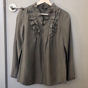 ⚡️SALE⚡️GAP gray silk blouse